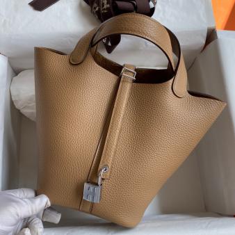 Chai Clemence Leather Hermes Picotin Lock 18 Handmade Bag