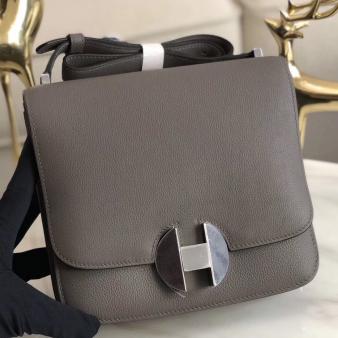 Hermes 2002 Bag 20cm In Etain Evercolor Calfskin