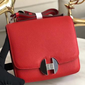 Hermes 2002 Bag 20cm In Red Evercolor Calfskin