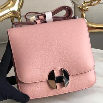 Hermes 2002 Bag 20cm In Rose Sakura Evercolor Calfskin