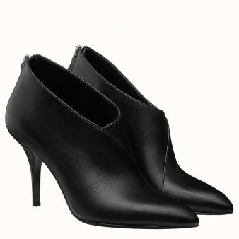 Hermes Ankle Boot Virginia in Black Leather