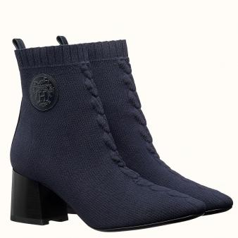 Hermes Ankle Boot Volver 60 in Blue Knit