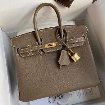 Hermes Birkin 25 Bag in Taupe Epsom Calfskin