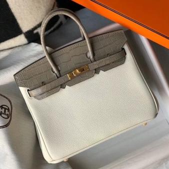 Hermes Birkin 25cm Limited Edition White Touch Bag