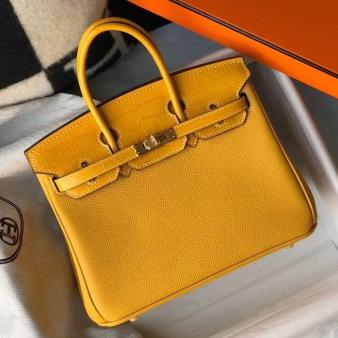 Hermes Birkin 25cm Limited Edition Yellow Touch Bag