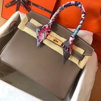 Hermes Birkin 30 Bag in Taupe Epsom Leather