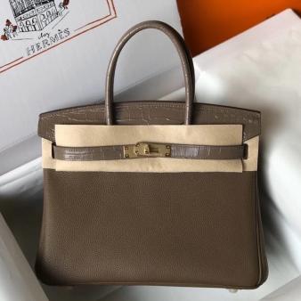 Hermes Birkin 30cm Limited Edition Taupe Touch Bag