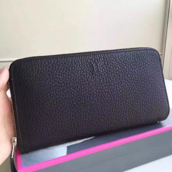 Hermes Black Clemence Azap Zip Wallet