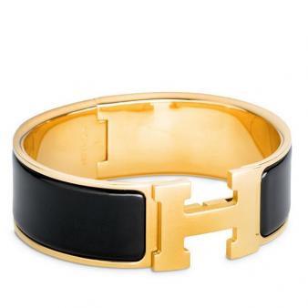 Hermes Black Enamel Clic Clac PM H Bracelet