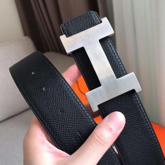 Hermes Black Epsom 42MM Constance 2 Belt Buckle & Strap