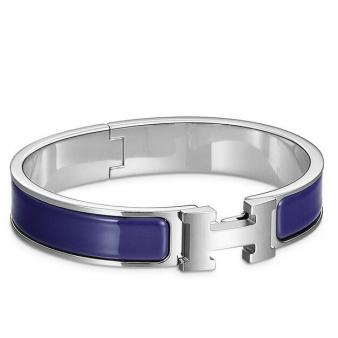 Hermes Blue Electric Enamel Clic H PM Bracelet