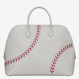 Hermes Bolide 1923 45 Baseball Bag Gris Perle