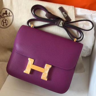 Hermes Constance 18 Handmade Bag in Epsom Leather Cyclamen