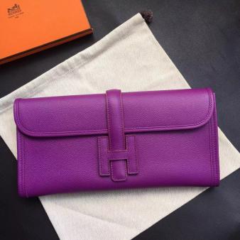 Hermes Cyclamen Epsom Calfskin Jige Elan 29 Clutch Bag