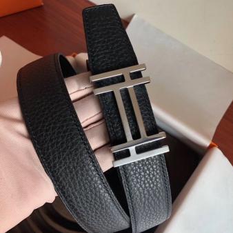 Hermes H Belt Buckle & Black 32mm Au Carre Strap