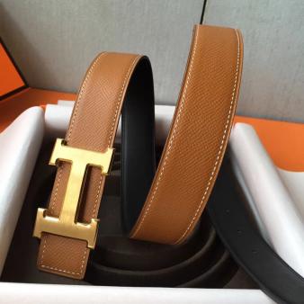 Hermes H Belt Buckle & Brown 32 MM Epsom Strap