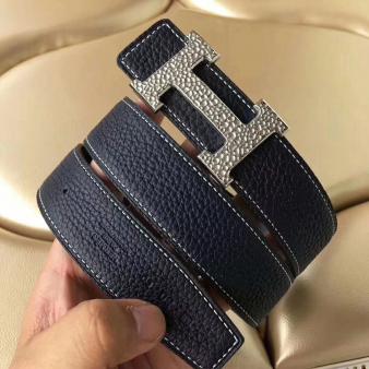 Hermes H Belt Buckle & Noir 32 MM Clemence Strap