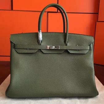 Hermes Handmade Canopee Clemence Leather Birkin 40 Bag