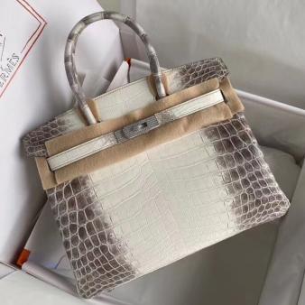 Hermes Himalaya Niloticus Crocodile Skin Diamond Birkin 30cm Bag