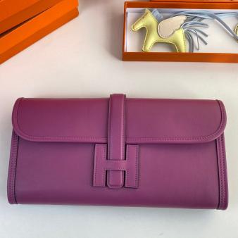 Hermes Jige Elan 29 Clutch Bag In Swift Anemone Calfskin