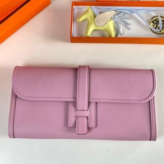 Hermes Jige Elan 29 Clutch Bag In Swift Mauve Sylvestre Calfskin