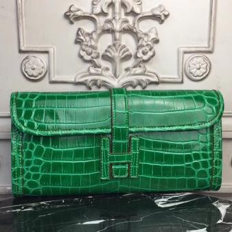 Hermes Jige Elan 29 Crocodile Bambou Clutch