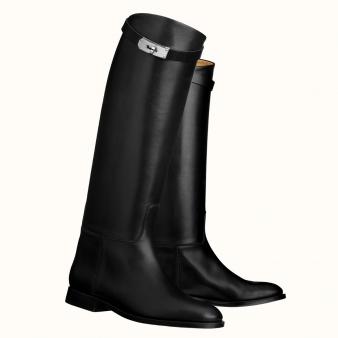 Hermes Jumping Calfskin Boots in Black