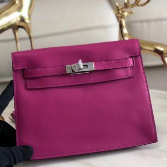 Hermes Kelly Danse Bag in Swift Rose Purple Leather