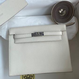 Hermes Kelly Danse II Bag in Nata Evercolor Calfskin