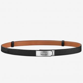 Hermes Kelly Epsom Leather 18 Belt in Black