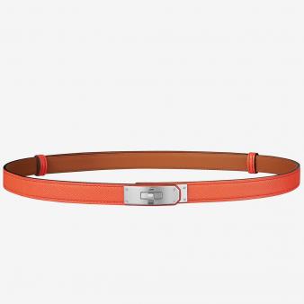 Hermes Kelly Epsom Leather 18 Belt in Orange