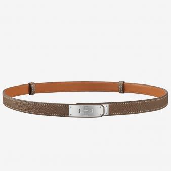 Hermes Kelly Epsom Leather 18 Belt in Taupe