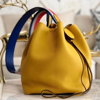 Hermes Licol 17cm Bag in Yellow Evercolor Calfskin