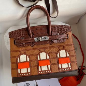 Hermes Limited Edition Sellier Bag Faubourg Birkin 20 in Brown