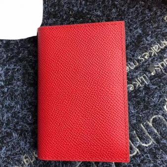 Hermes MC² Euclide Card Holder in Epsom Leather Red