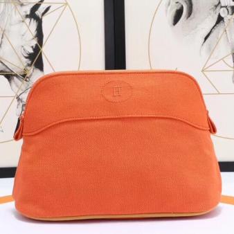 Hermes Medium Bolide Cotton Travel Case in Orange