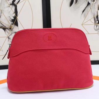 Hermes Medium Bolide Cotton Travel Case in Red