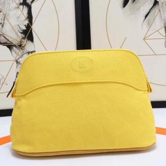 Hermes Medium Cotton Bolide Travel Case in Yellow