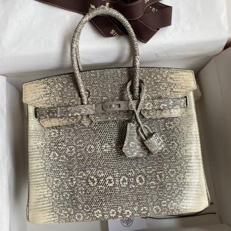 Hermes Retourne Birkin Bag 25 Handmade In Ombre Lizard Leather