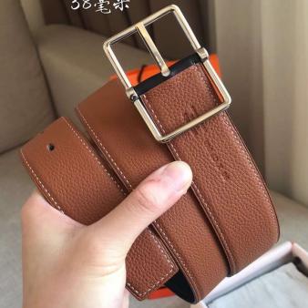 Hermes Reversible Belt Saddle 38MM in Brown