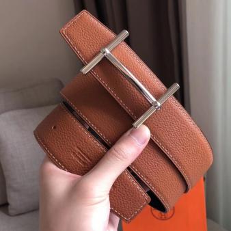 Hermes Reversible d'Ancre Belt In Brown/Noir Leather