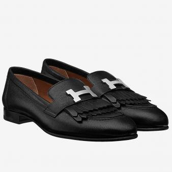 Hermes Royal Loafers in Black Calfskin