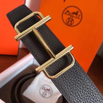 Hermes Royal Reversible Belt 38MM in Café Clemence Leather