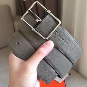 Hermes Saddle Grey 38MM Reversible Belt