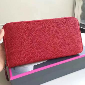 Red Clemence Hermes Azap Zipped Wallet